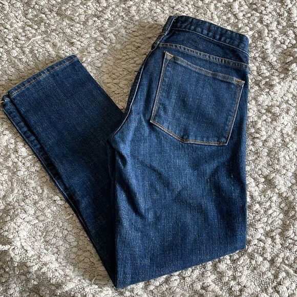 J Crew Toothpick 8” Denim Jeans Stretch Size 27 Medium‎ Rinse - Picture 2 of 8
